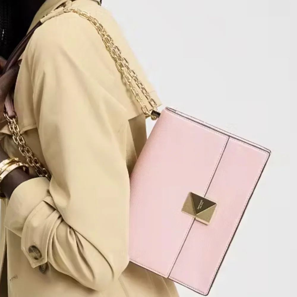 Kate Spade ♠️ NY Deco Chain Shoulder Bag In Pastry Pink NWT